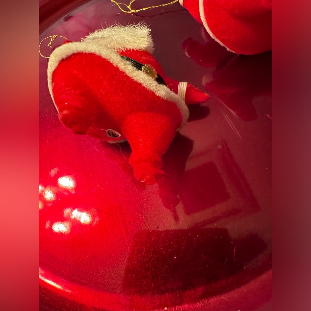 2 Vintage Santa ornaments made in Japan. - Picture 3 of 7